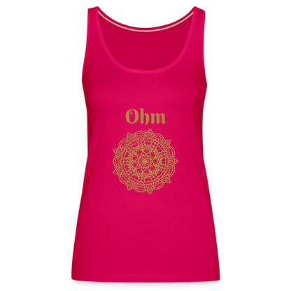 Frauen Premium Tank Top - Ohm - dunkles Pink