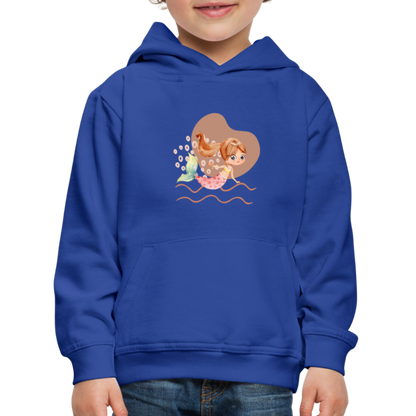 Kinder Premium Hoodie - Meerjungfrau Herz - Royalblau