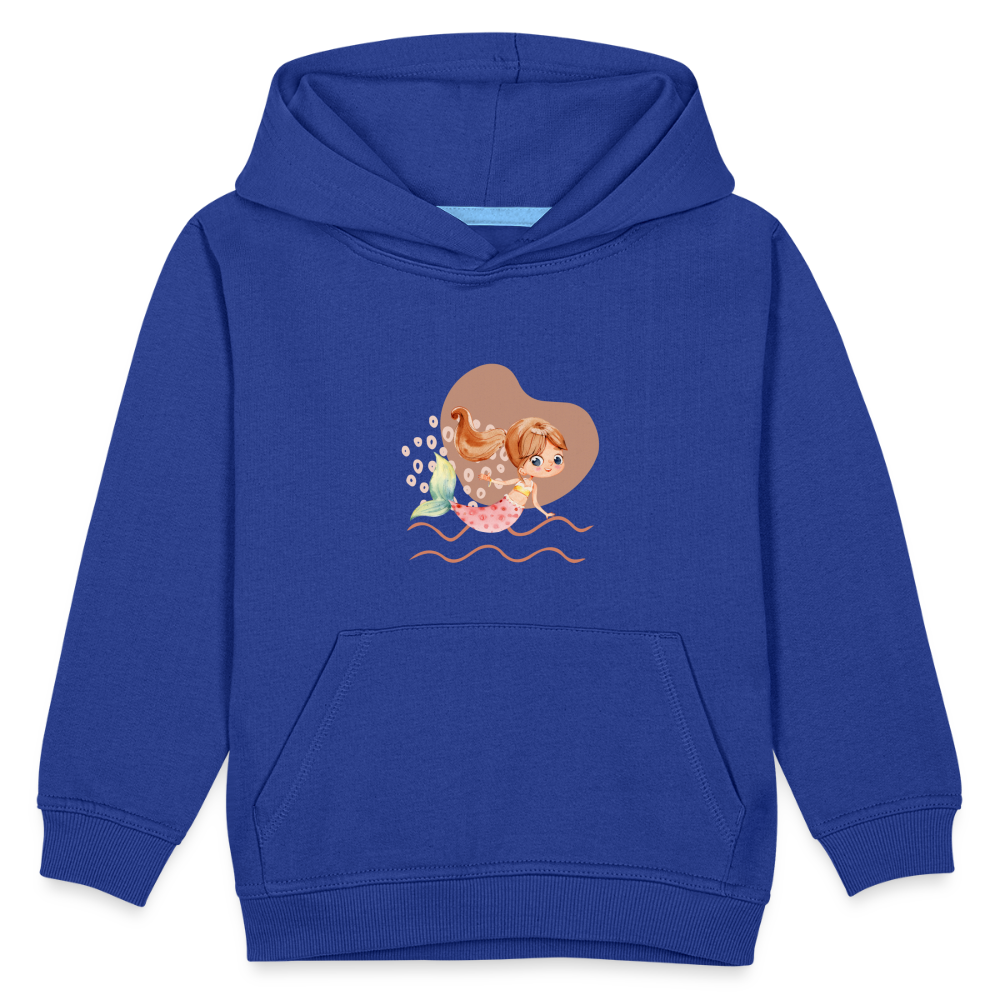 Kinder Premium Hoodie - Meerjungfrau Herz - Royalblau