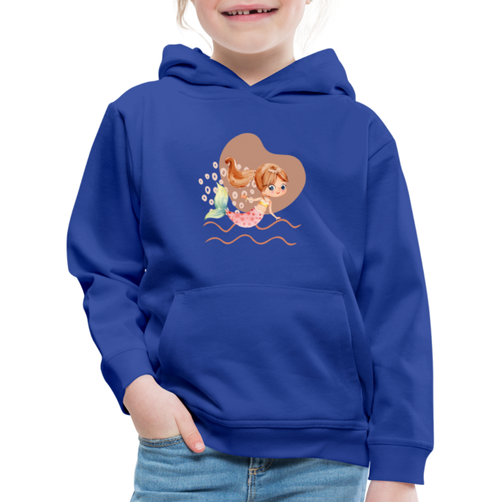 Kinder Premium Hoodie - Meerjungfrau Herz - Royalblau