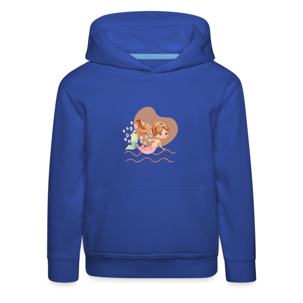 Kinder Premium Hoodie - Meerjungfrau Herz - Royalblau