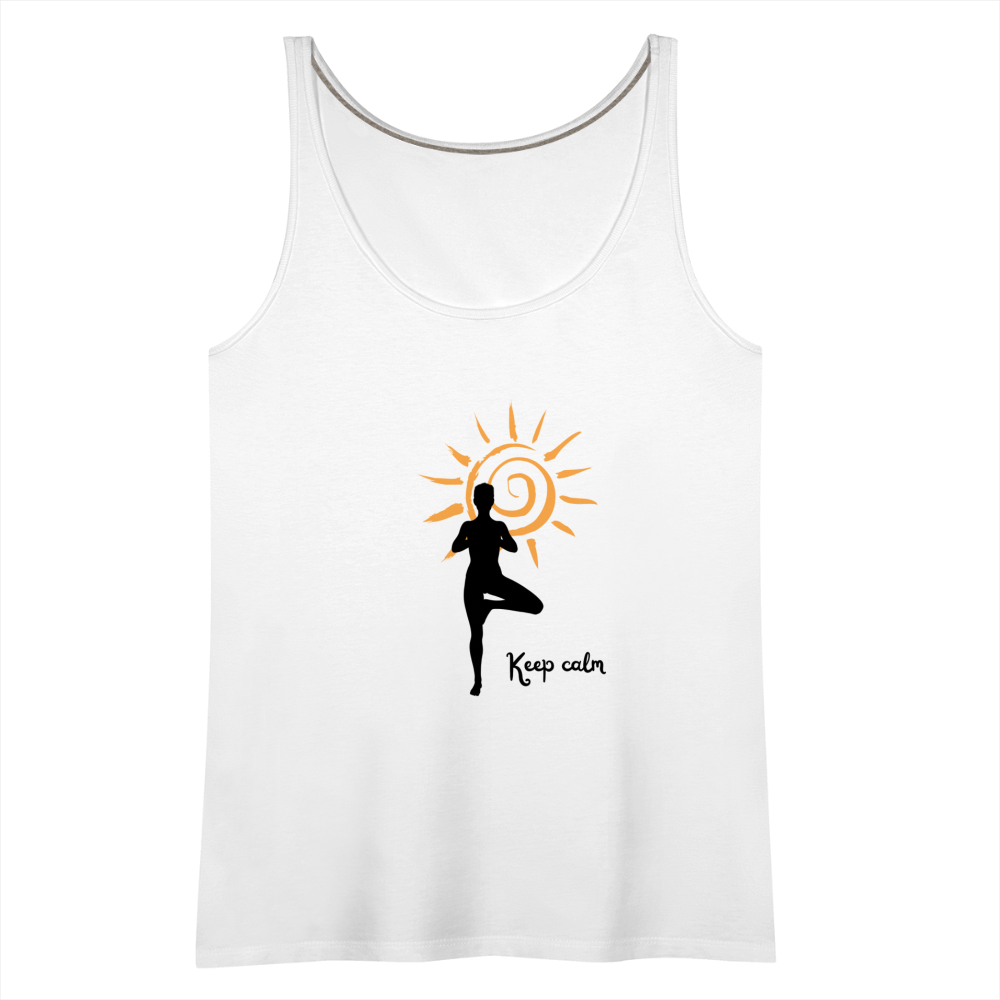 Frauen Premium Tank Top - Keep calm - weiß