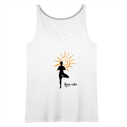 Frauen Premium Tank Top - Keep calm - weiß