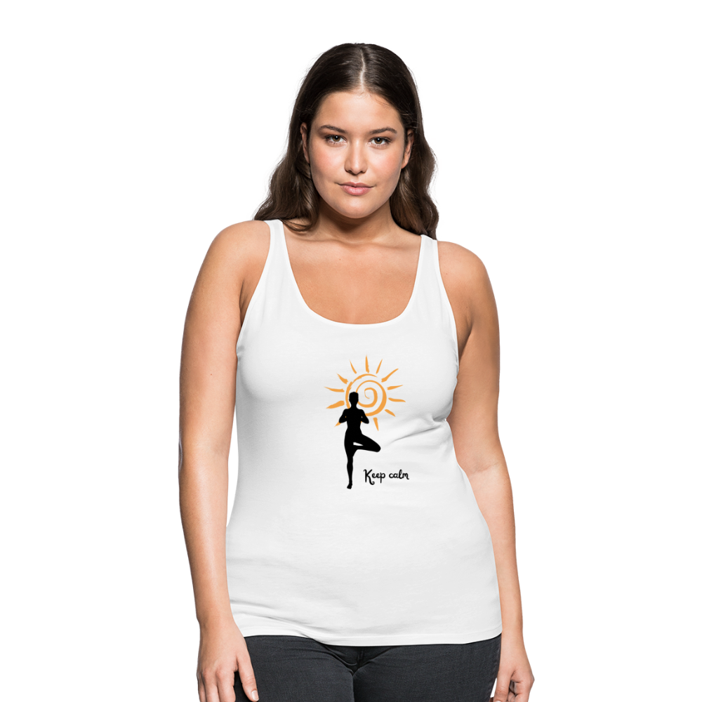 Frauen Premium Tank Top - Keep calm - weiß