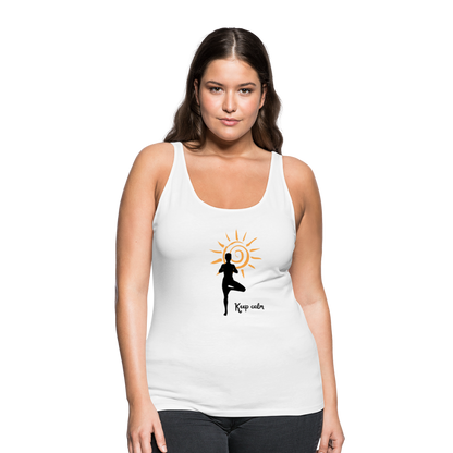 Frauen Premium Tank Top - Keep calm - weiß