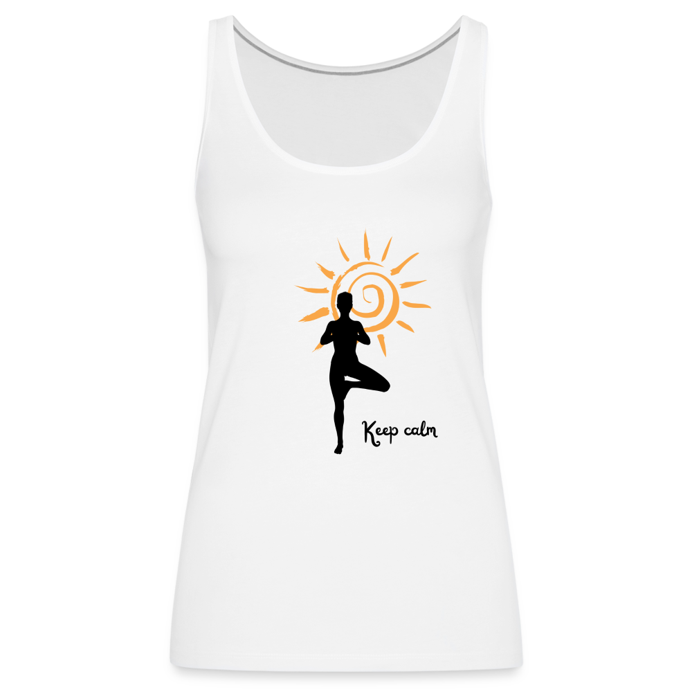 Frauen Premium Tank Top - Keep calm - weiß