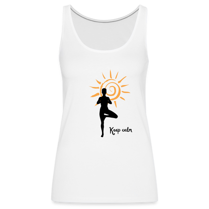 Frauen Premium Tank Top - Keep calm - weiß