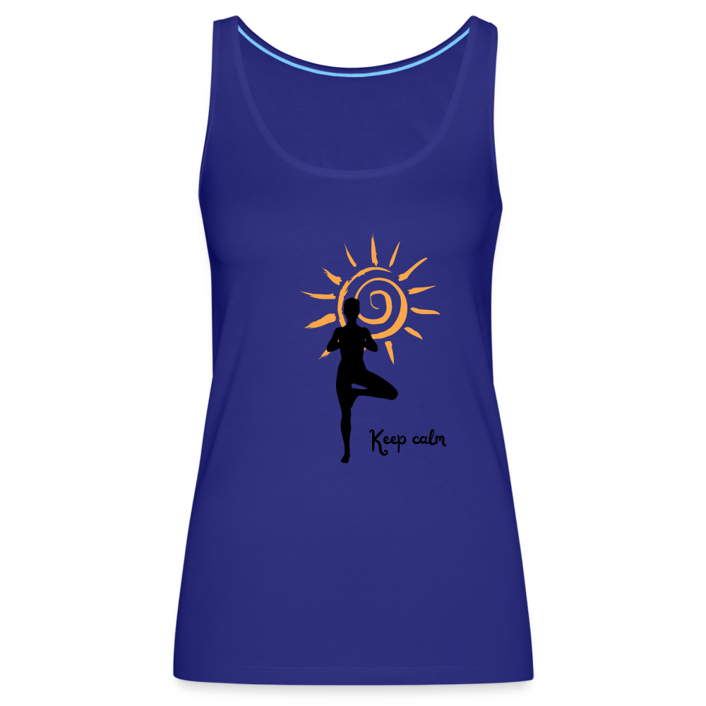 Frauen Premium Tank Top - Keep calm - Königsblau