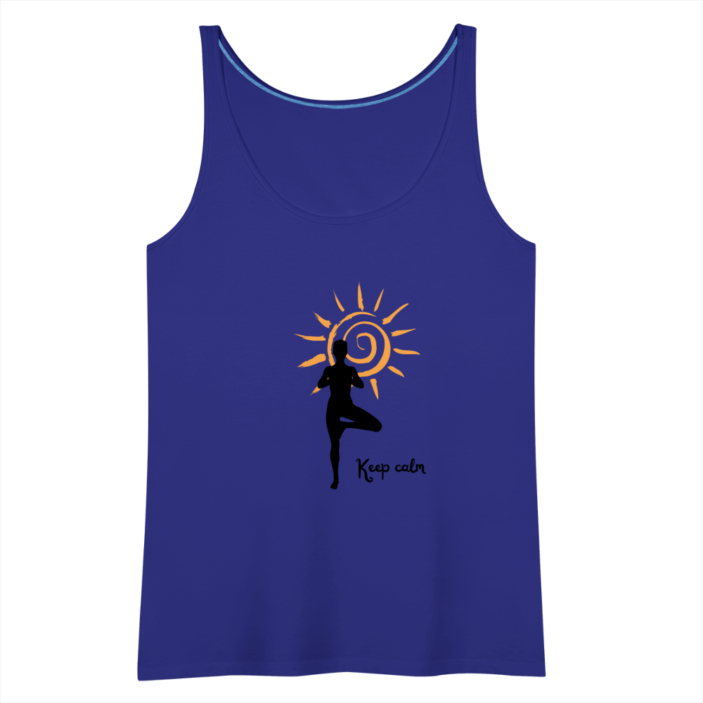 Frauen Premium Tank Top - Keep calm - Königsblau