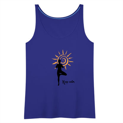 Frauen Premium Tank Top - Keep calm - Königsblau