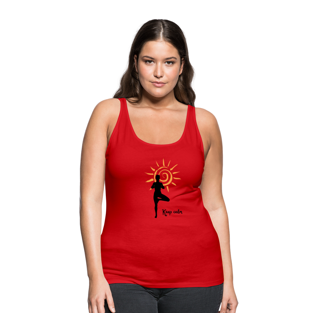 Frauen Premium Tank Top - Keep calm - Rot