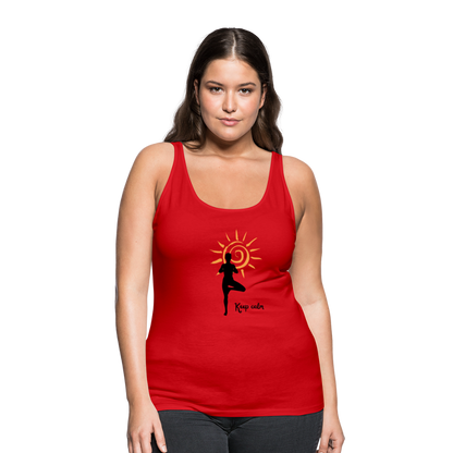 Frauen Premium Tank Top - Keep calm - Rot