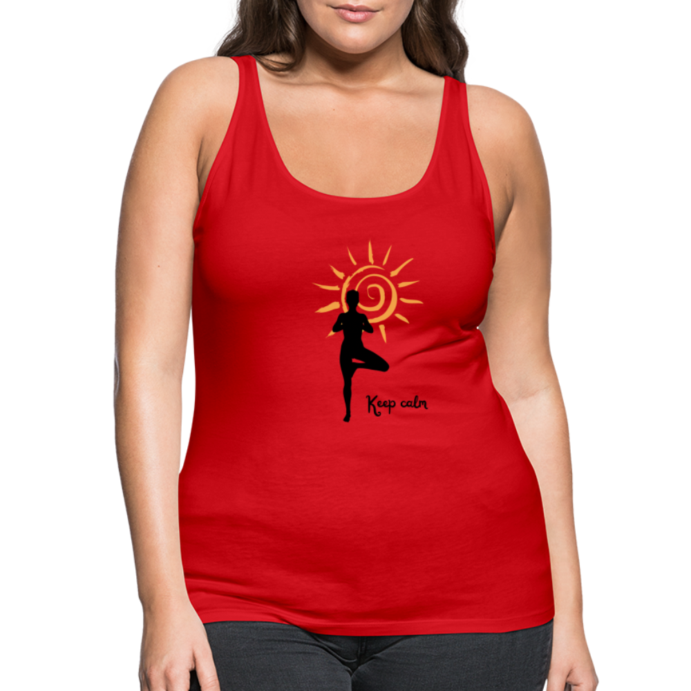 Frauen Premium Tank Top - Keep calm - Rot