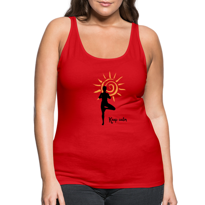 Frauen Premium Tank Top - Keep calm - Rot