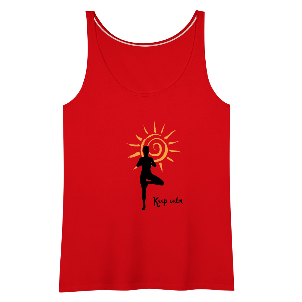 Frauen Premium Tank Top - Keep calm - Rot