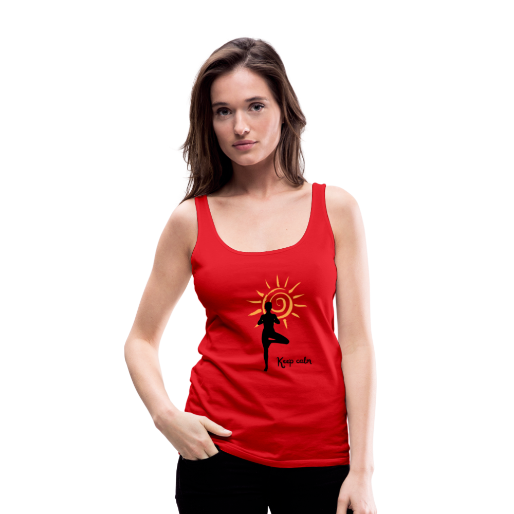 Frauen Premium Tank Top - Keep calm - Rot