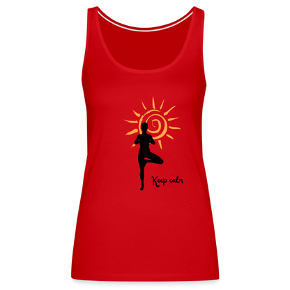 Frauen Premium Tank Top - Keep calm - Rot