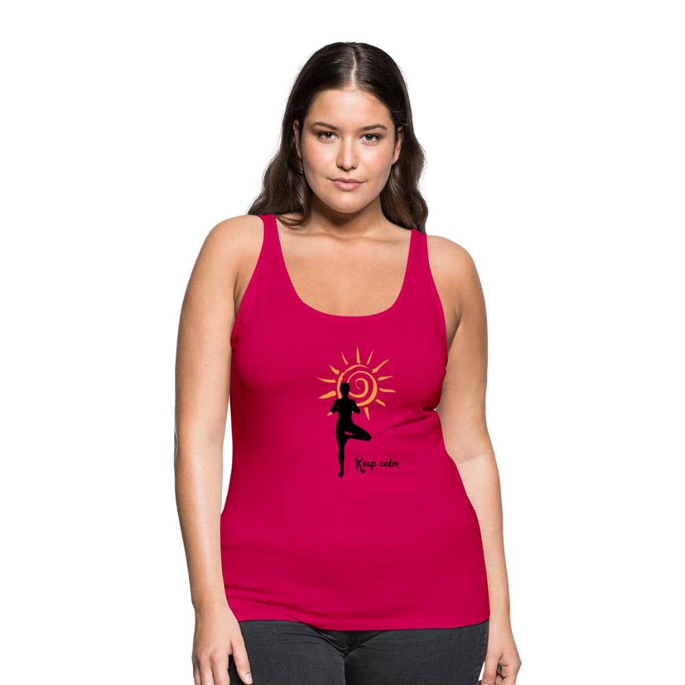 Frauen Premium Tank Top - Keep calm - dunkles Pink