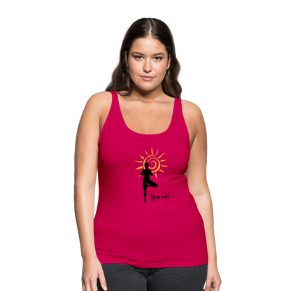 Frauen Premium Tank Top - Keep calm - dunkles Pink