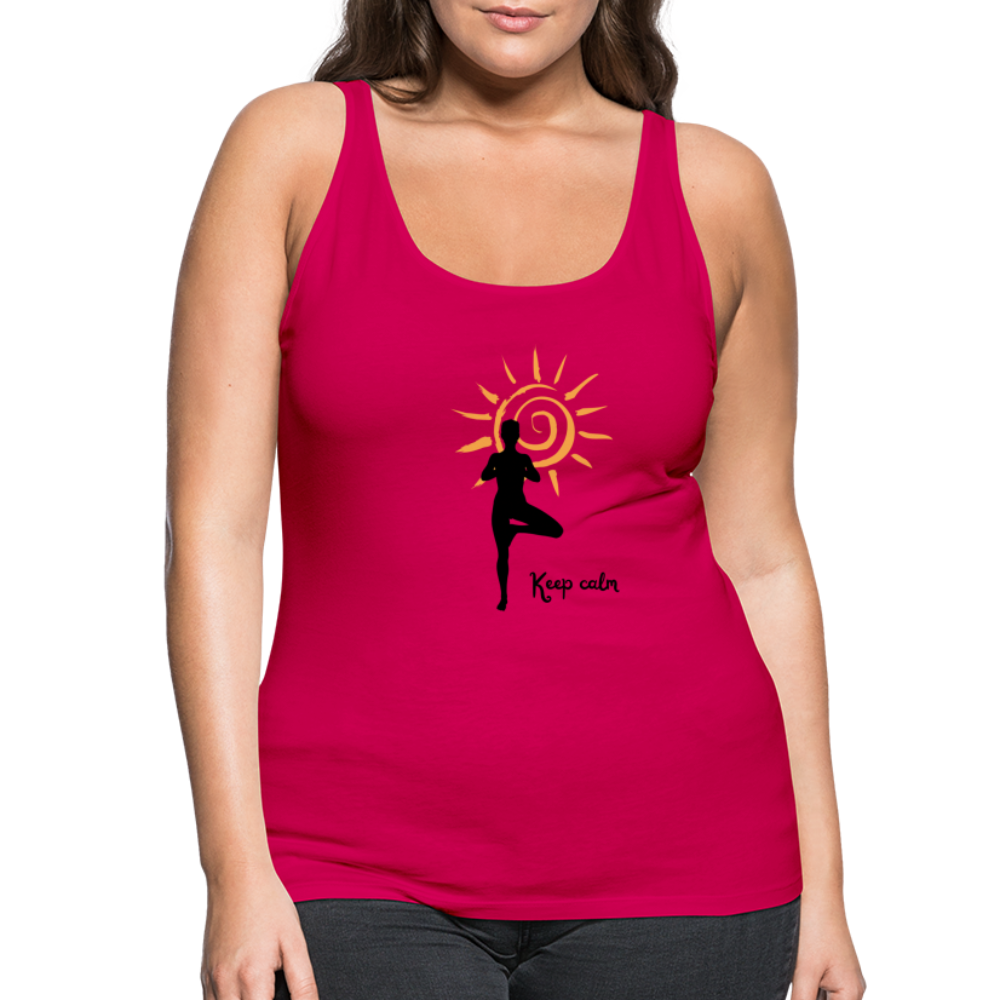 Frauen Premium Tank Top - Keep calm - dunkles Pink