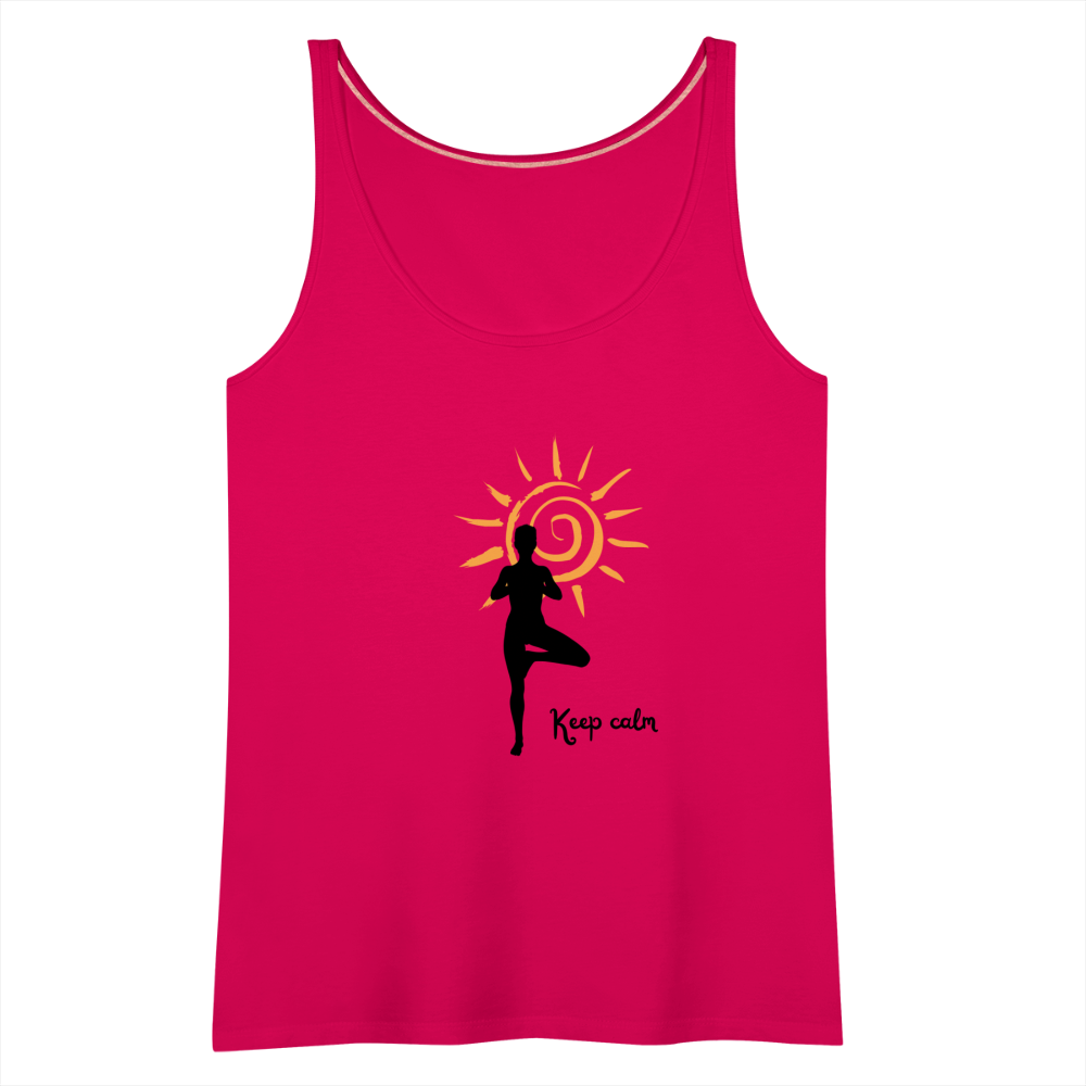 Frauen Premium Tank Top - Keep calm - dunkles Pink