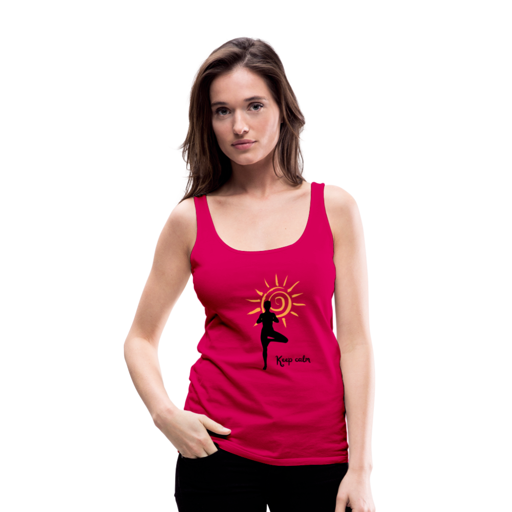 Frauen Premium Tank Top - Keep calm - dunkles Pink