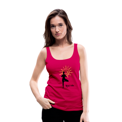 Frauen Premium Tank Top - Keep calm - dunkles Pink