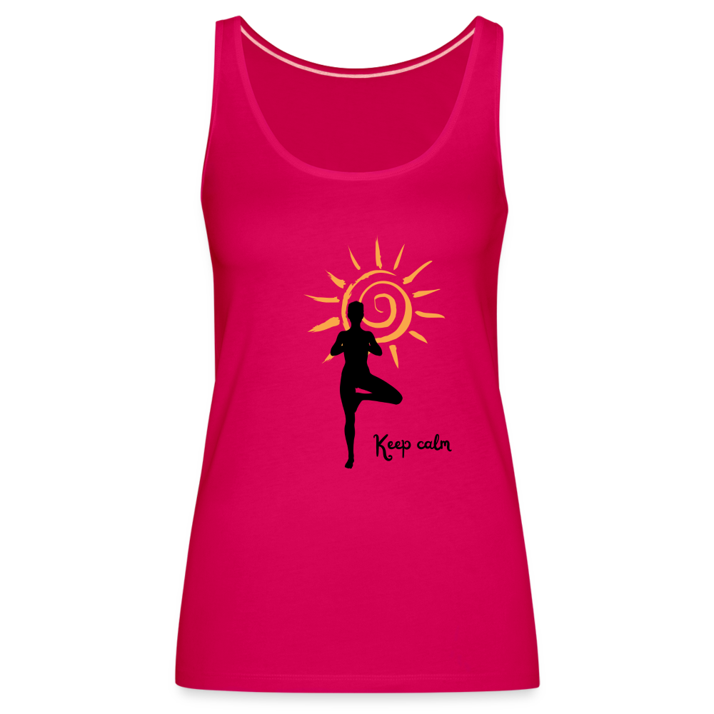 Frauen Premium Tank Top - Keep calm - dunkles Pink