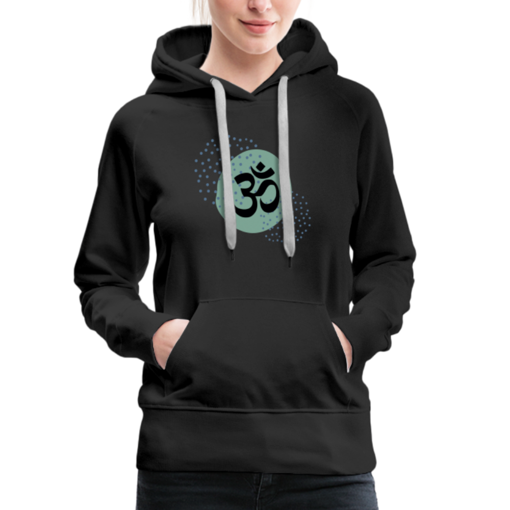 Frauen Premium Hoodie - Om - Schwarz