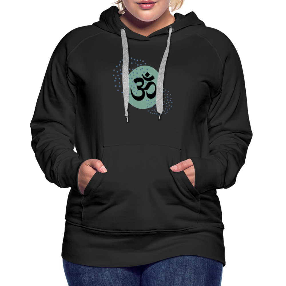 Frauen Premium Hoodie - Om - Schwarz