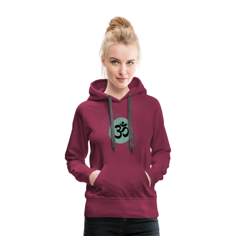 Frauen Premium Hoodie - Om - Bordeaux