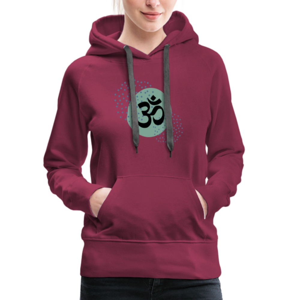 Frauen Premium Hoodie - Om - Bordeaux