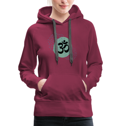 Frauen Premium Hoodie - Om - Bordeaux