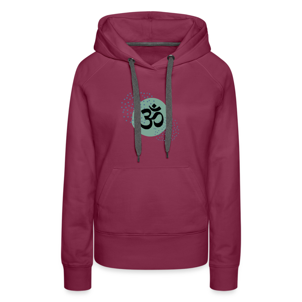 Frauen Premium Hoodie - Om - Bordeaux