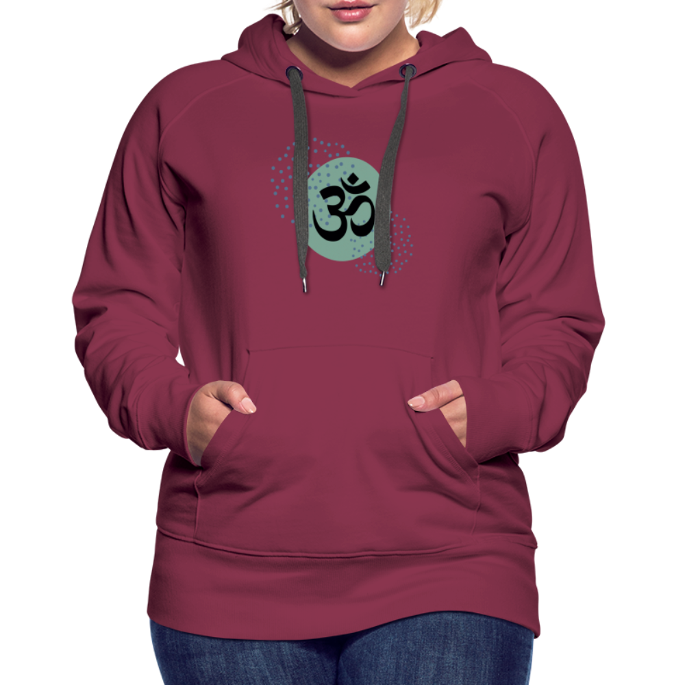 Frauen Premium Hoodie - Om - Bordeaux