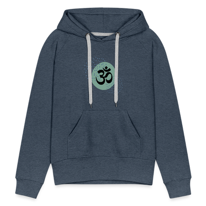 Frauen Premium Hoodie - Om - Jeansblau