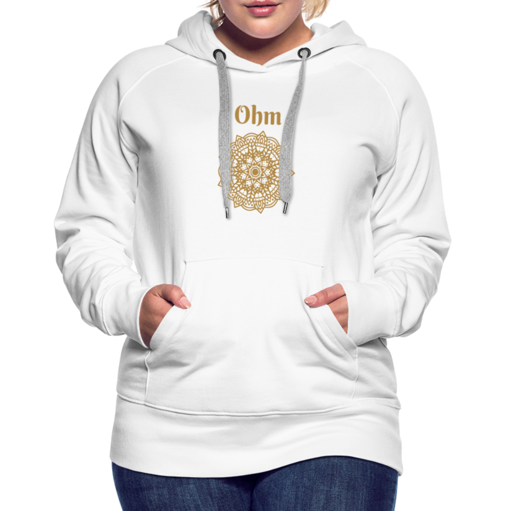 Frauen Premium Hoodie - Ohm - weiß