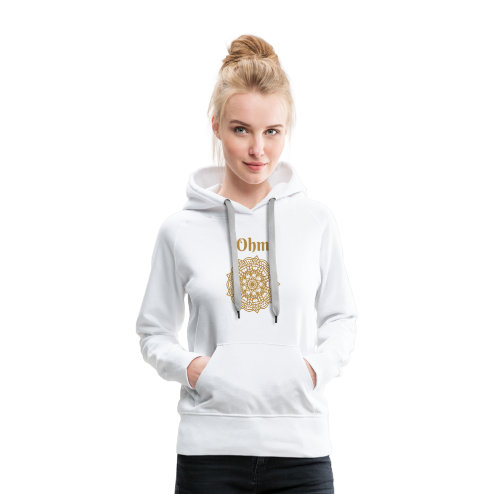 Frauen Premium Hoodie - Ohm - weiß