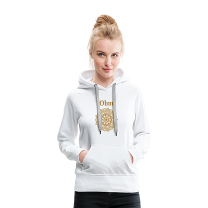 Frauen Premium Hoodie - Ohm - weiß