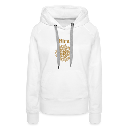 Frauen Premium Hoodie - Ohm - weiß