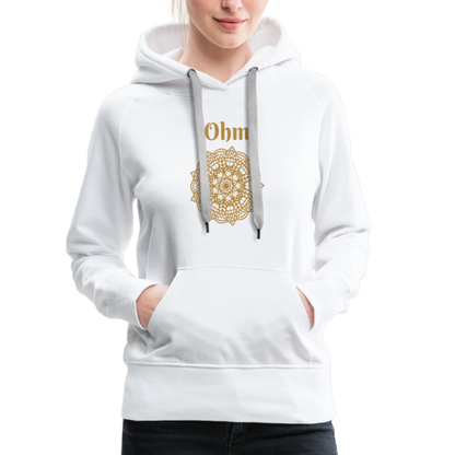 Frauen Premium Hoodie - Ohm - weiß