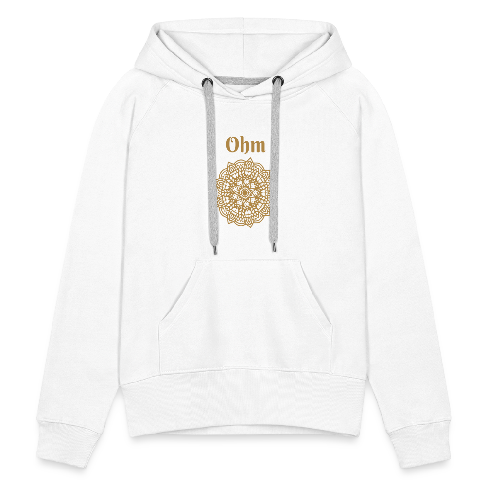 Frauen Premium Hoodie - Ohm - weiß