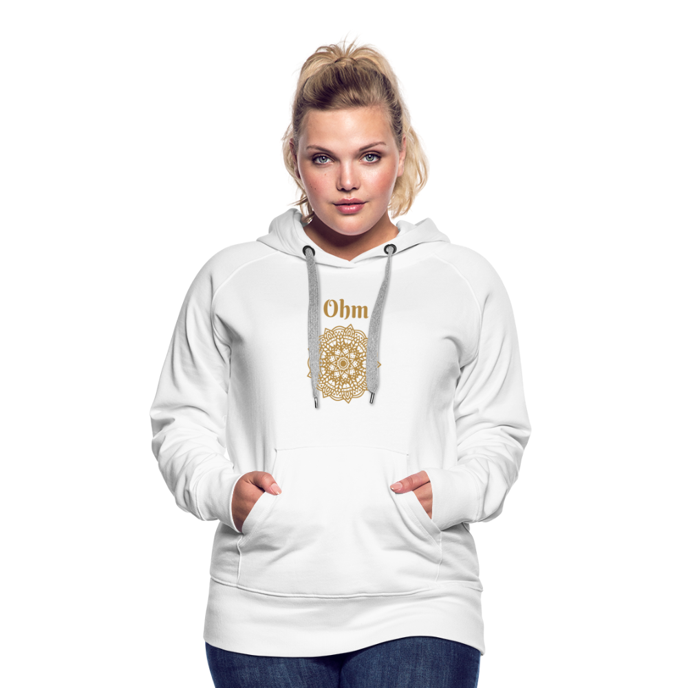 Frauen Premium Hoodie - Ohm - weiß