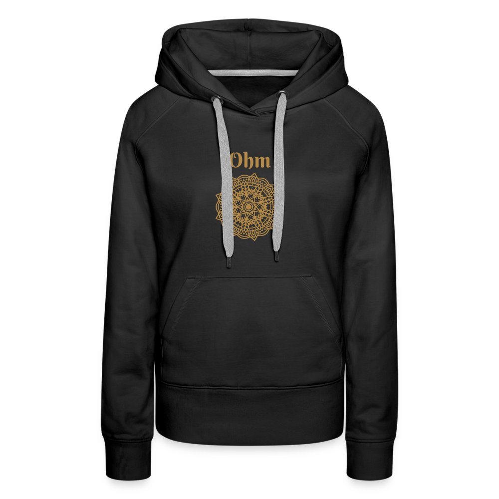 Frauen Premium Hoodie - Ohm - Schwarz