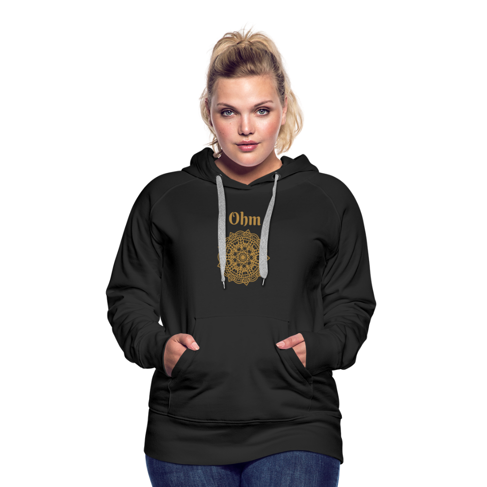 Frauen Premium Hoodie - Ohm - Schwarz