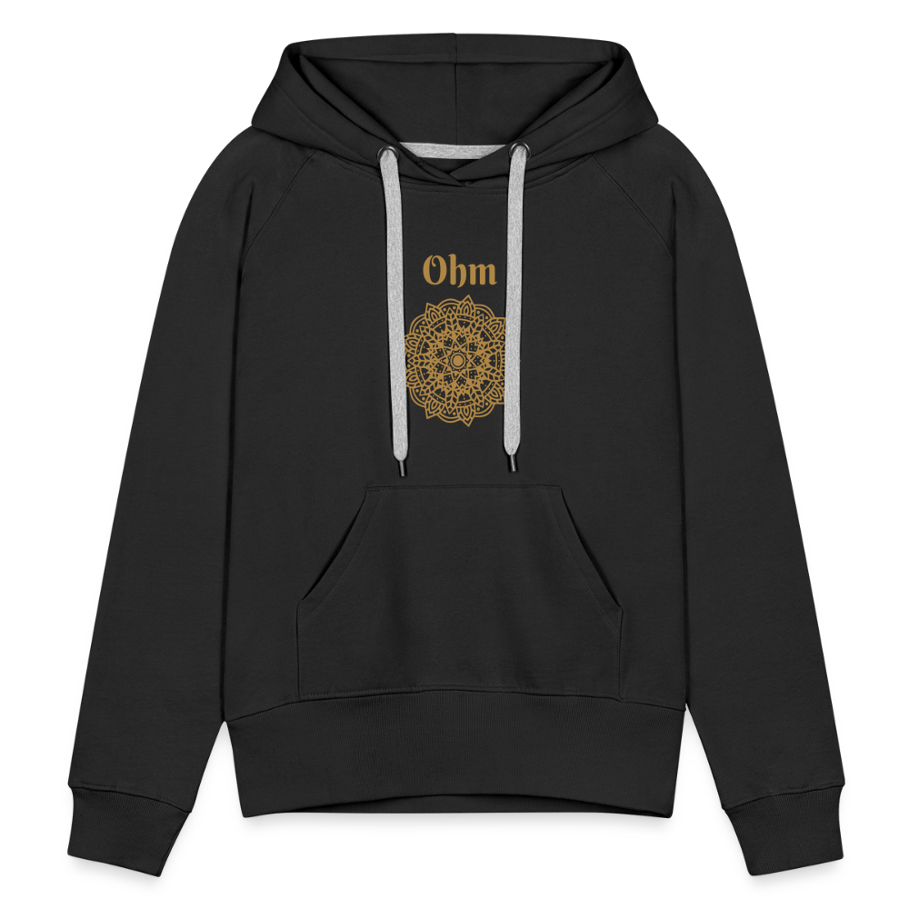 Frauen Premium Hoodie - Ohm - Schwarz