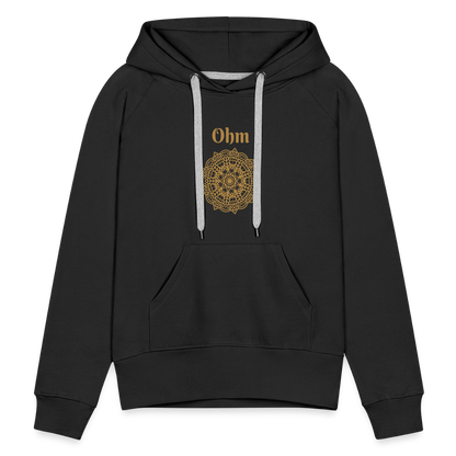 Frauen Premium Hoodie - Ohm - Schwarz