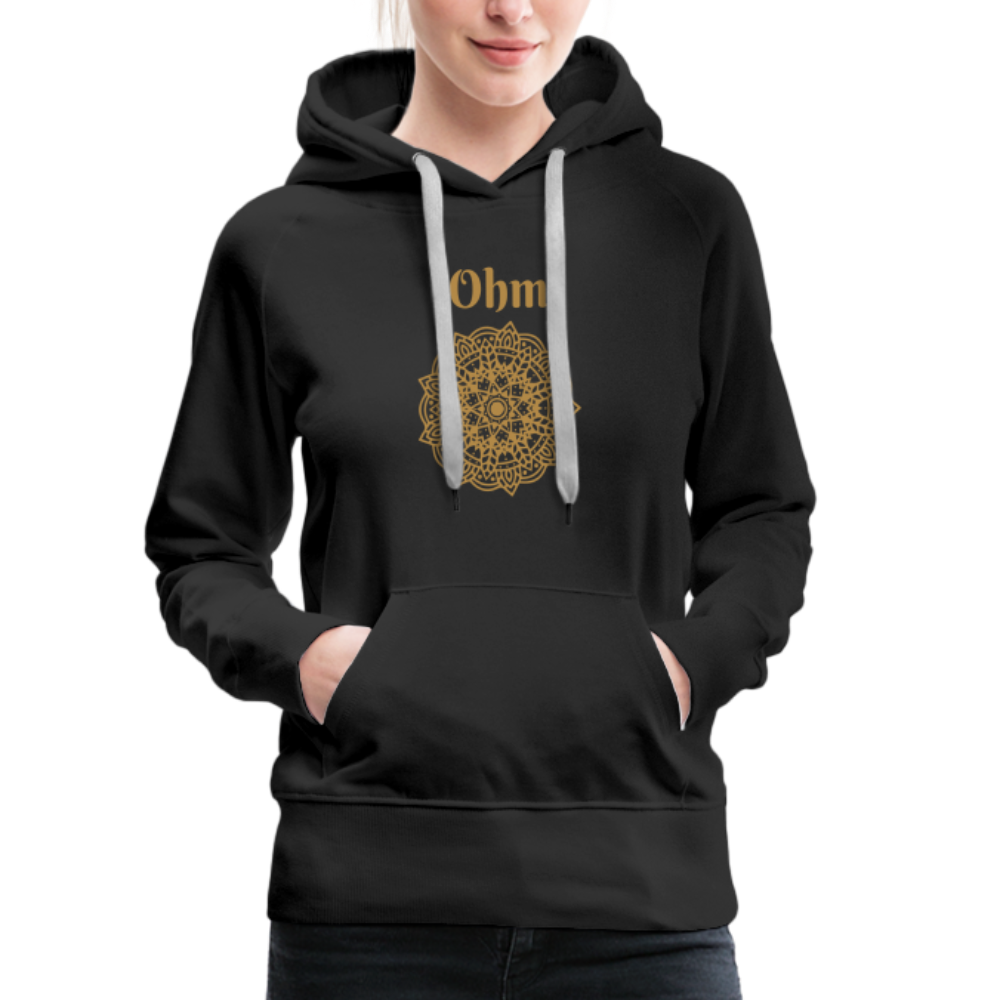 Frauen Premium Hoodie - Ohm - Schwarz