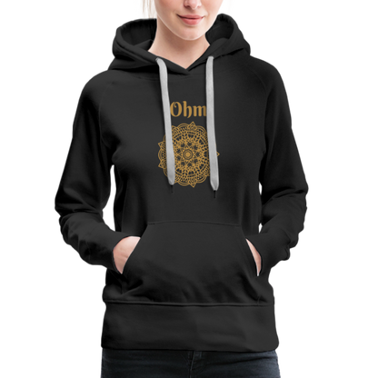 Frauen Premium Hoodie - Ohm - Schwarz