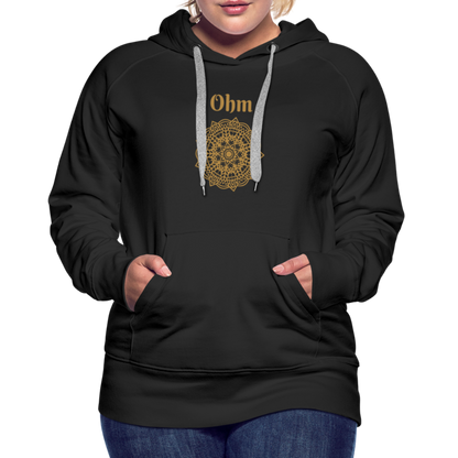 Frauen Premium Hoodie - Ohm - Schwarz